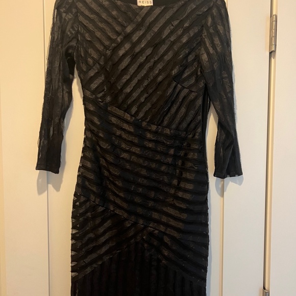 Reiss Long Sleeve Black and Gray Dress - Picture 4 of 4